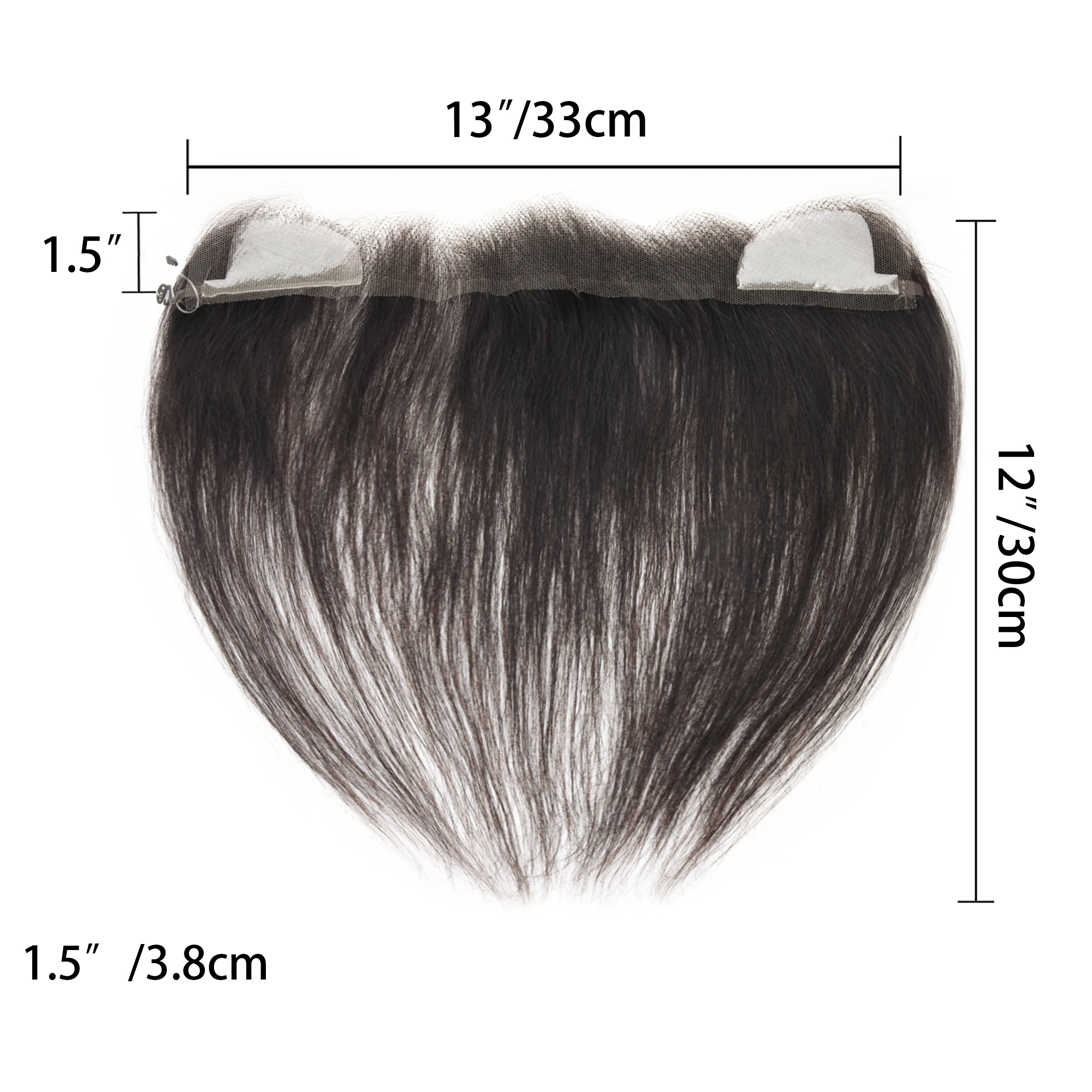 Meiverah Fishing Line Hand-Tied Mono Base Men's Hair System - Breathable, Realistic Hairline & Natural-Looking Hair Replacement（1B）