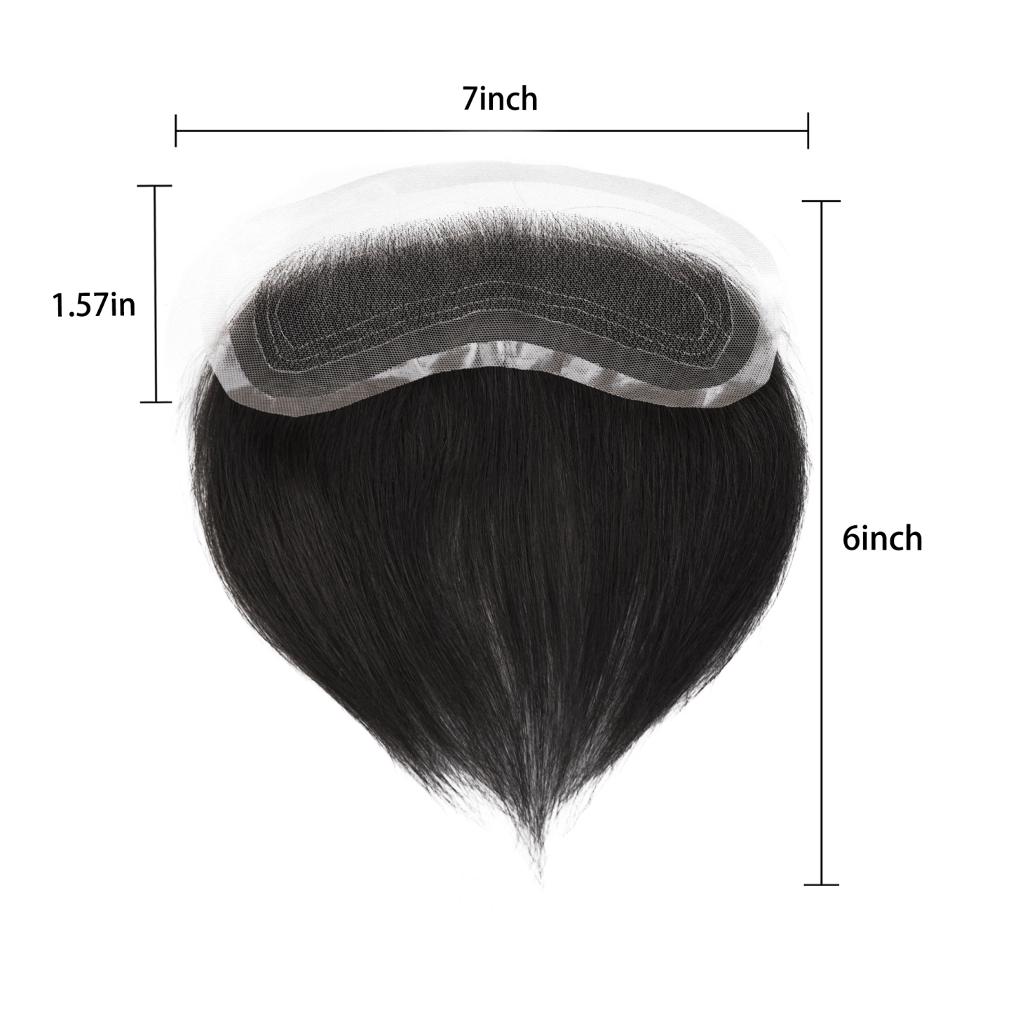 Meiverah Hand-Tied Mono Base Men's Hair System - Breathable, Realistic Hairline & Natural-Looking Hair Replacement（1B#)