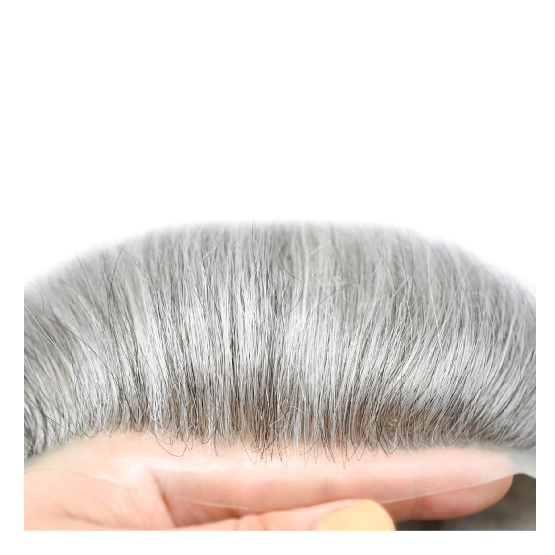 Meiverah Natural-Looking Handmade Men's Top Wig - BD Style (1B/80H Color)