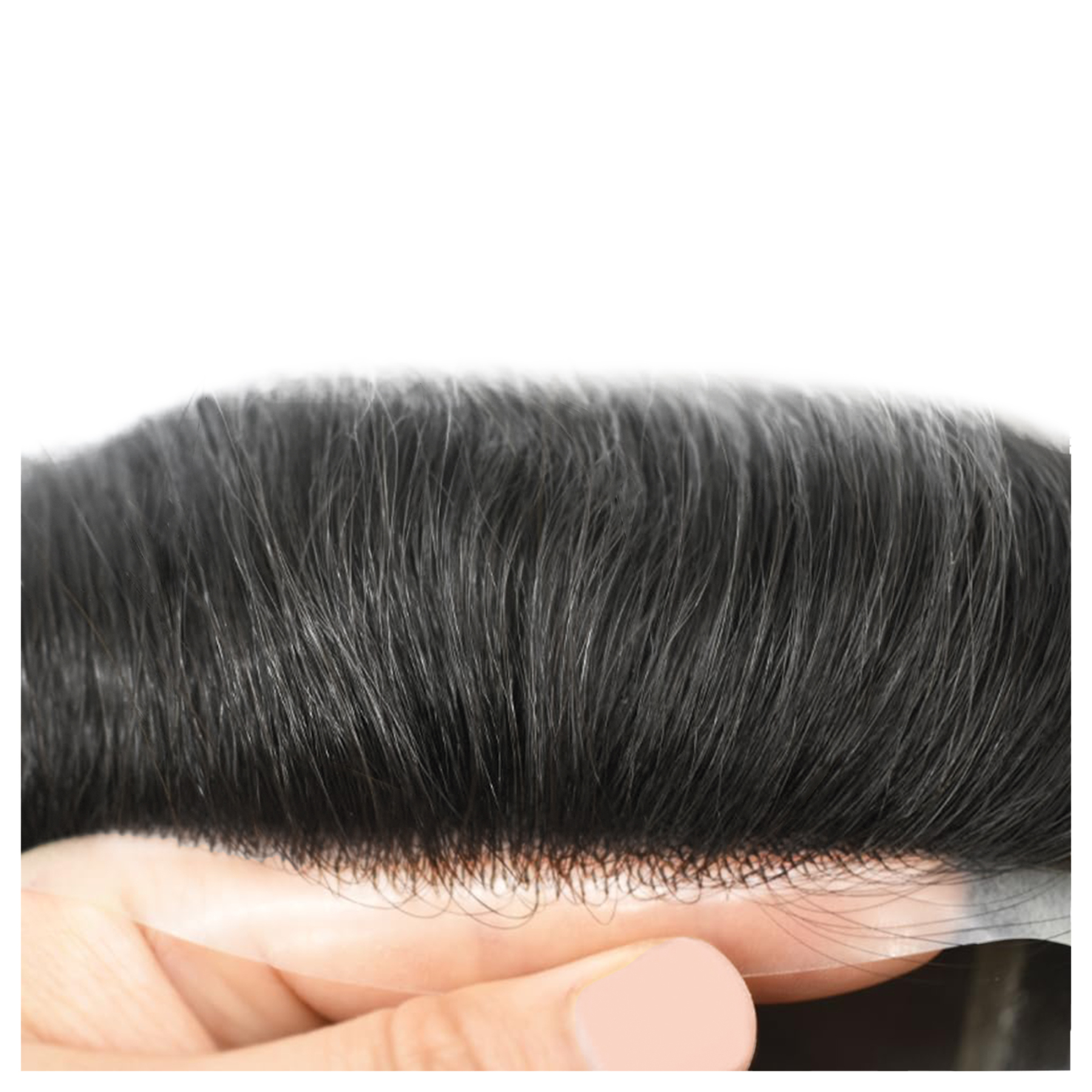 Meiverah Natural-Looking Handmade Men's Top Wig - BD Style (1C Color)