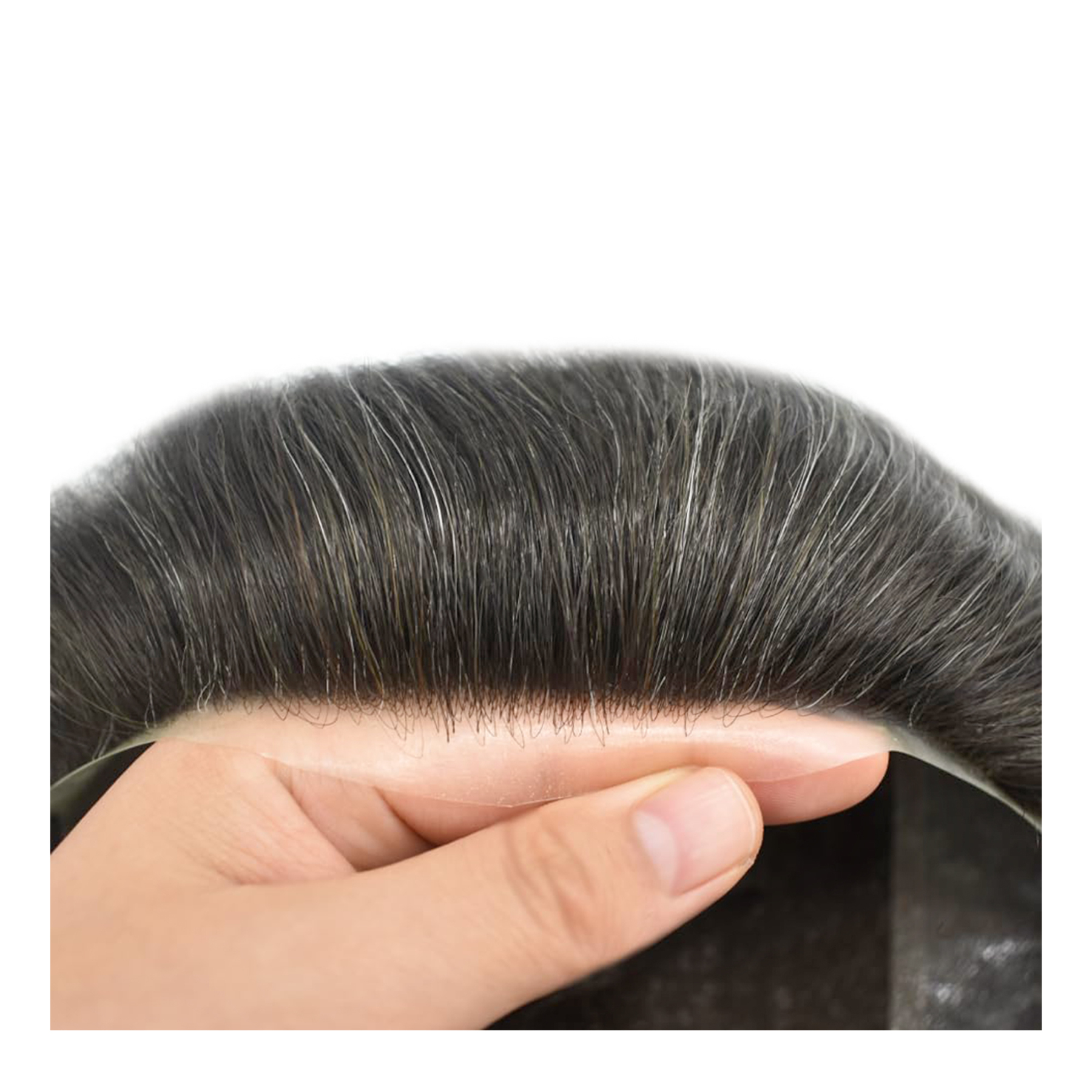 Meiverah Natural-Looking Handmade Men's Top Wig - BD Style (1B/30 Color)