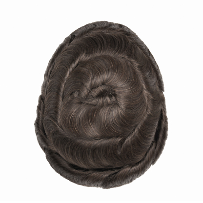 Meiverah Natural-Looking Handmade Men's Top Wig - AS Style (2# Color)