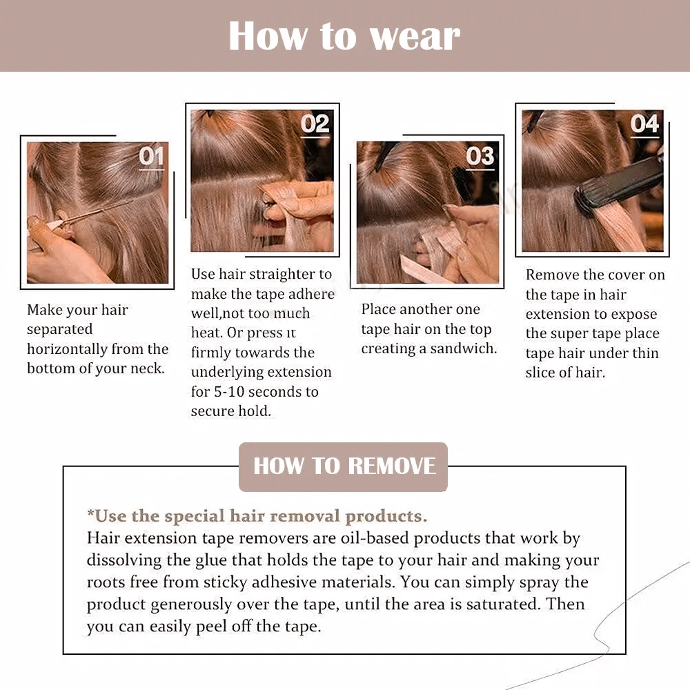 Meiverah Tape In Hair Extensions 20Pcs/50g Tape Ins Natural Remy Human Hair (#12)