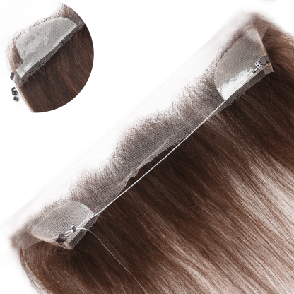 Meiverah Fishing Line Hand-Tied Mono Base Women's Hair System - Breathable, Realistic Hairline & Natural-Looking Hair Replacement（2#）