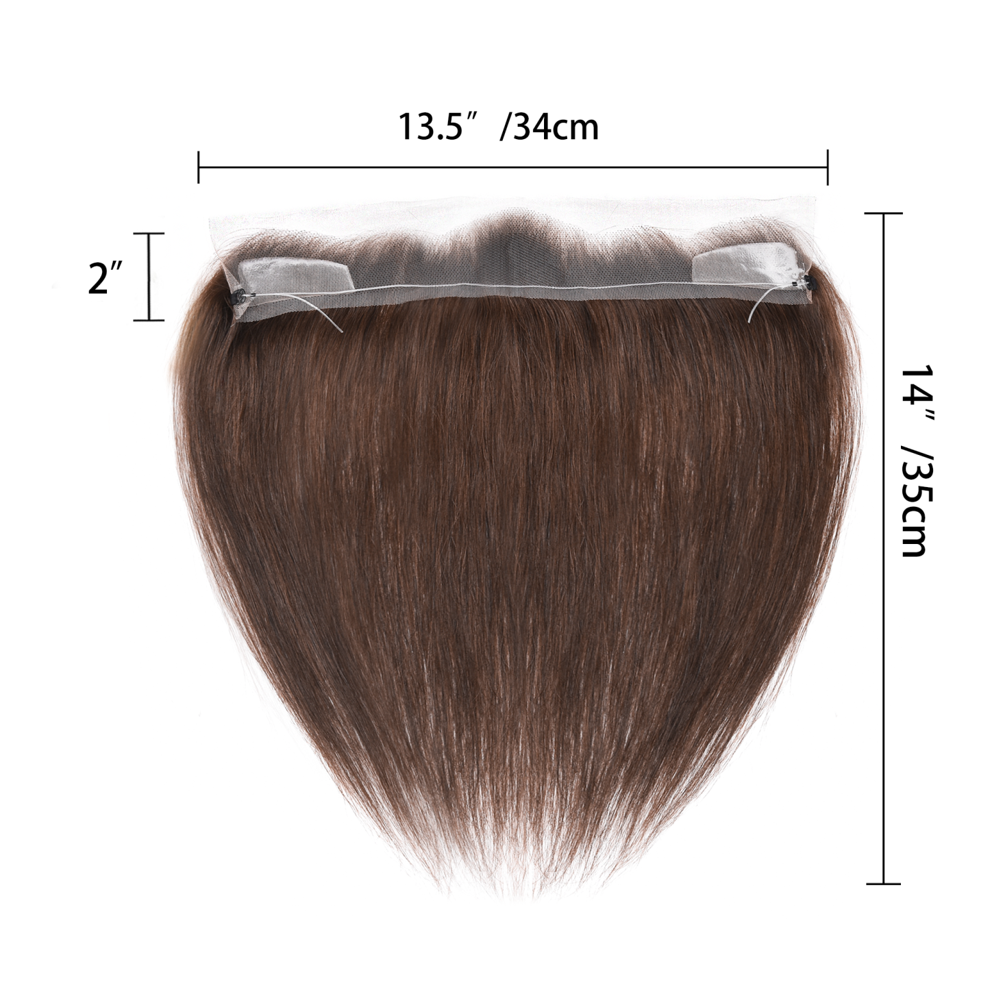 Meiverah Fishing Line Hand-Tied Mono Base Men's Hair System - Breathable, Realistic Hairline & Natural-Looking Hair Replacement（2#）