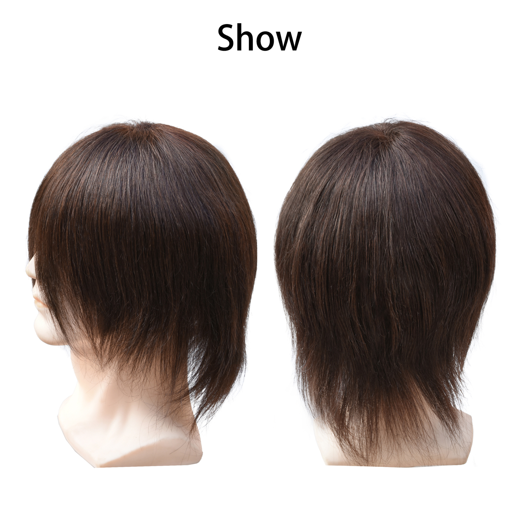 Meiverah Natural-Looking Handmade Full Hand-tied Mono Lace Men's Toupee - (2 Color)