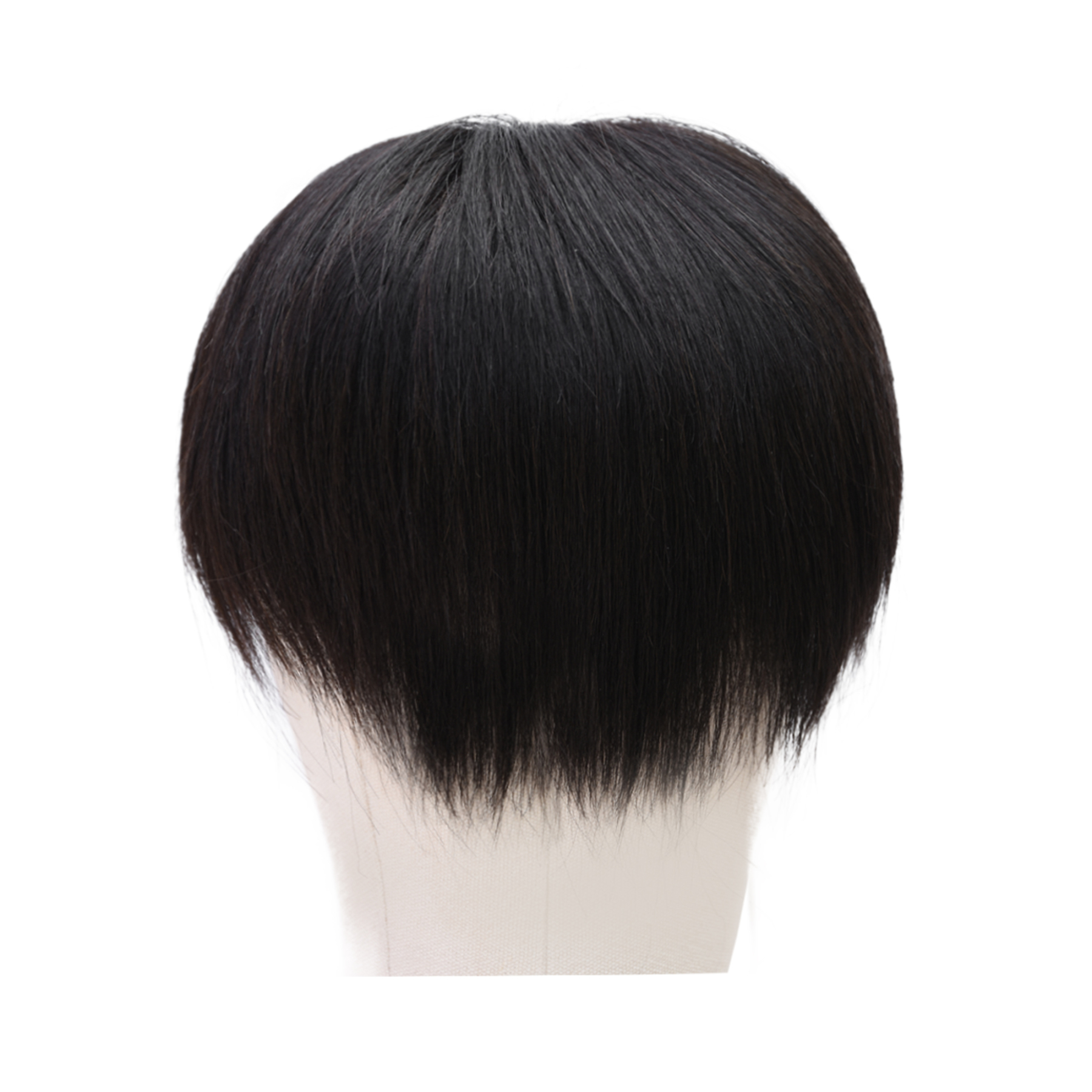 Meiverah Hair Untrimmed Hand Tied Mono Lace Toupee with Biological Scalp Toupee Human Hair Topper Top HairPiece for Men (1#)(Hand-tied Lace)