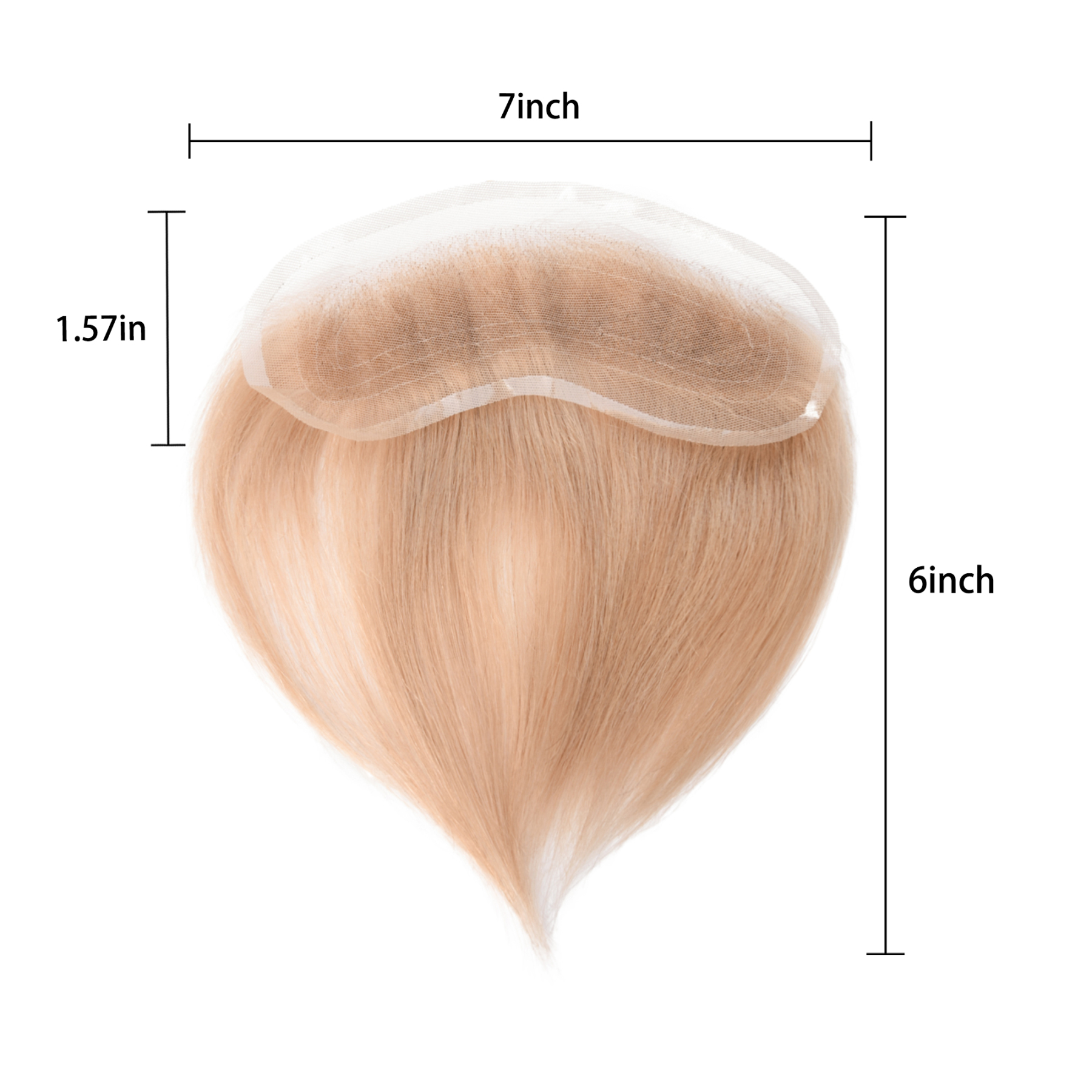 Meiverah Hair Frontal Hairpiece for Men Hand-tied Mono Base Hairline Human Hair Toppers Replacement Toupee（21#)