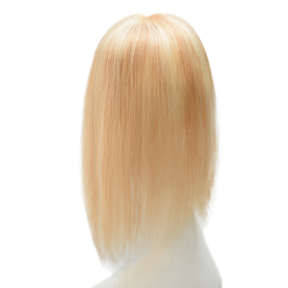 Meiverah Natural-Looking Handmade Full Hand-tied PU Mono Lace NO Bangs Clip-In Women Toupee -（P613/27A#）