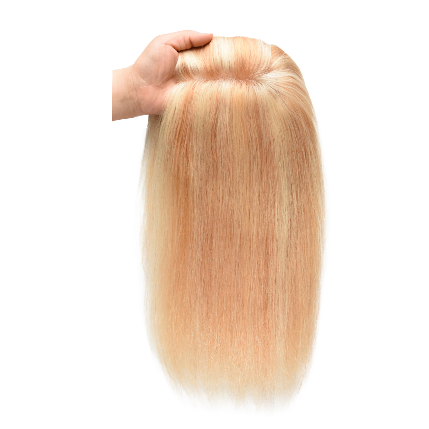 Meiverah Natural-Looking Handmade Full Hand-tied PU Mono Lace NO Bangs Clip-In Women Toupee -（P613/27A#）