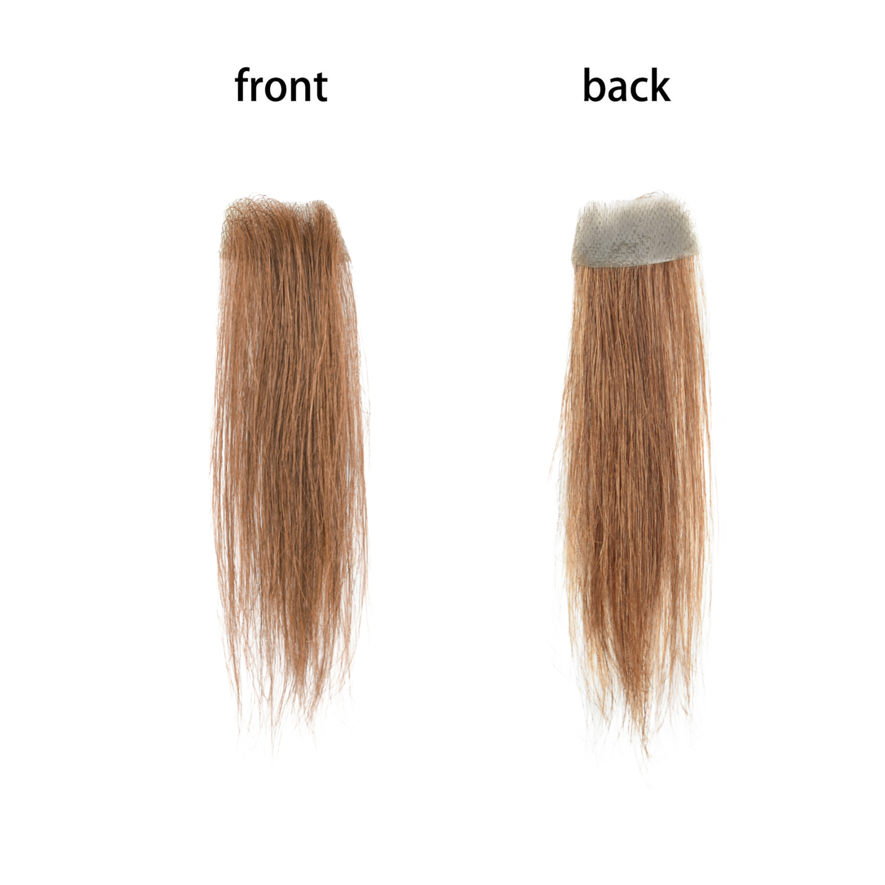 Meiverah Hair scar human hair replacement Accidental burns without hair for men women Hairline Loss Straight Tape in Replacement Toupee (Light Brown)