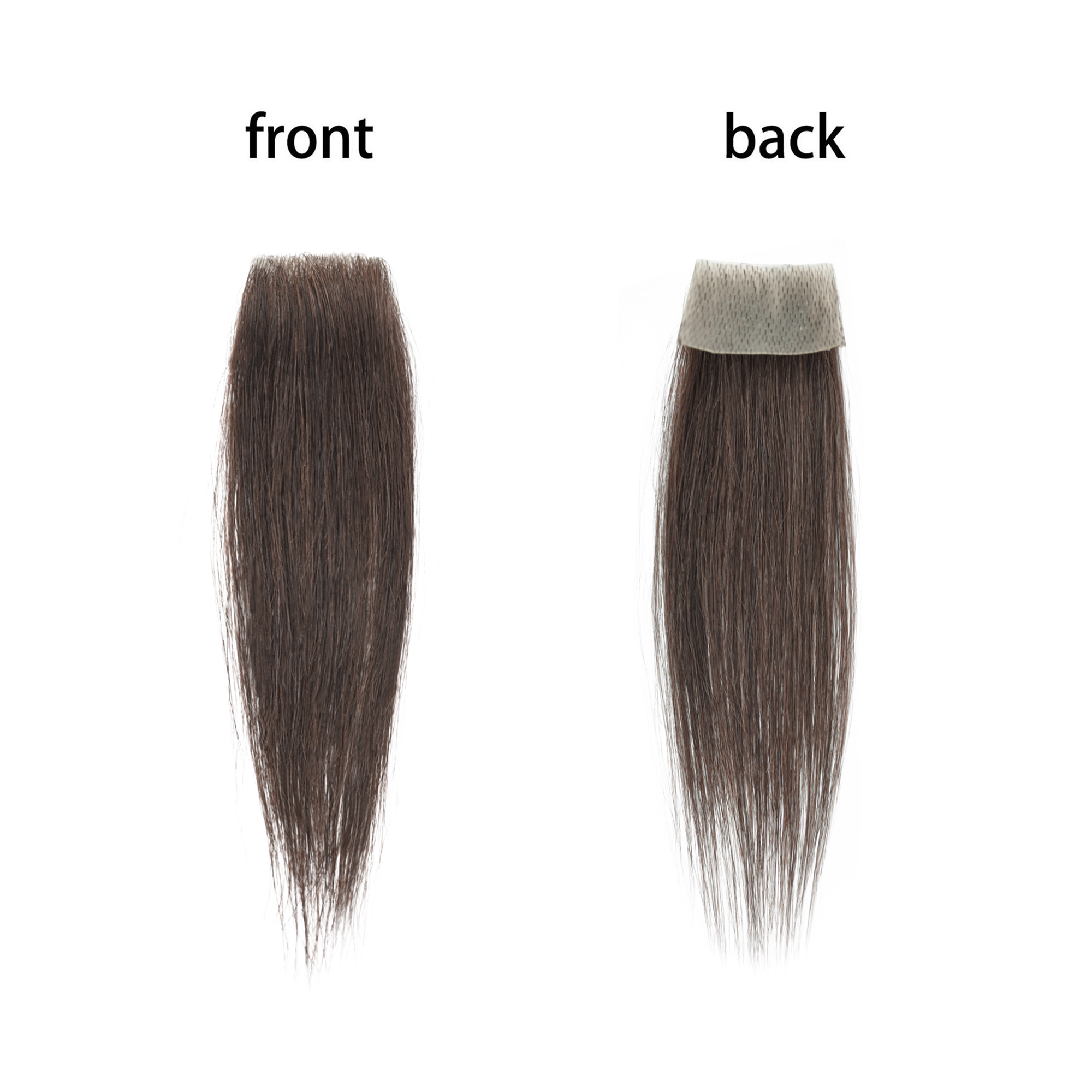 Meiverah Hair scar human hair replacement Accidental burns without hair for men Hairline Loss Straight Tape in Replacement Toupee (Dark Brown)