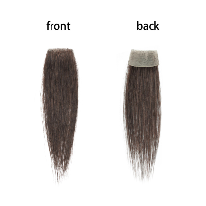 Meiverah Hair scar human hair replacement Accidental burns without hair for men Hairline Loss Straight Tape in Replacement Toupee (Dark Brown)