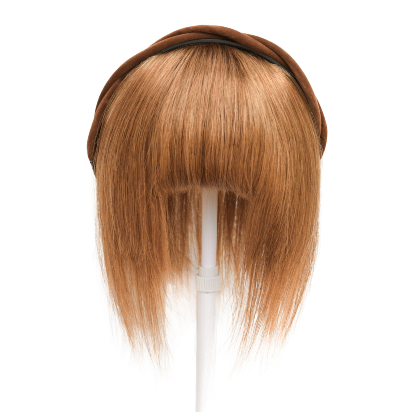 Meiverah Hair Twist Braid Headband Straight Hairpieces Human Hair Clip In Topper Hair Extension With Bangs Invisible Natural(#30)