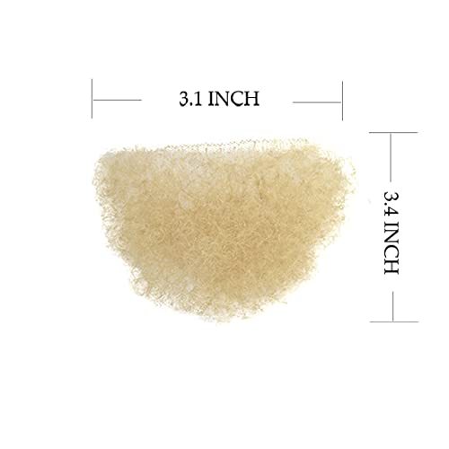Meiverah Hair Fake Private Hair Handmade Biniki Hair Temprature Fiber Body Hair Adding Hair Volume (Blonde )