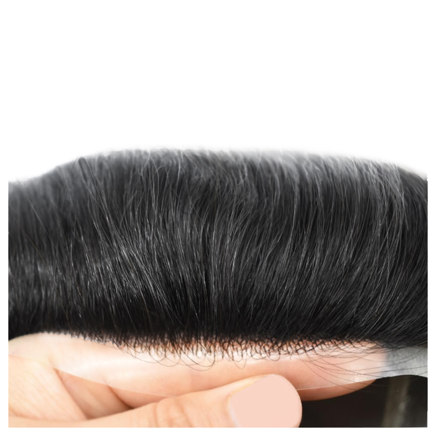 Meiverah Natural-Looking Handmade Men's Top Wig - AS Style (1# Color)