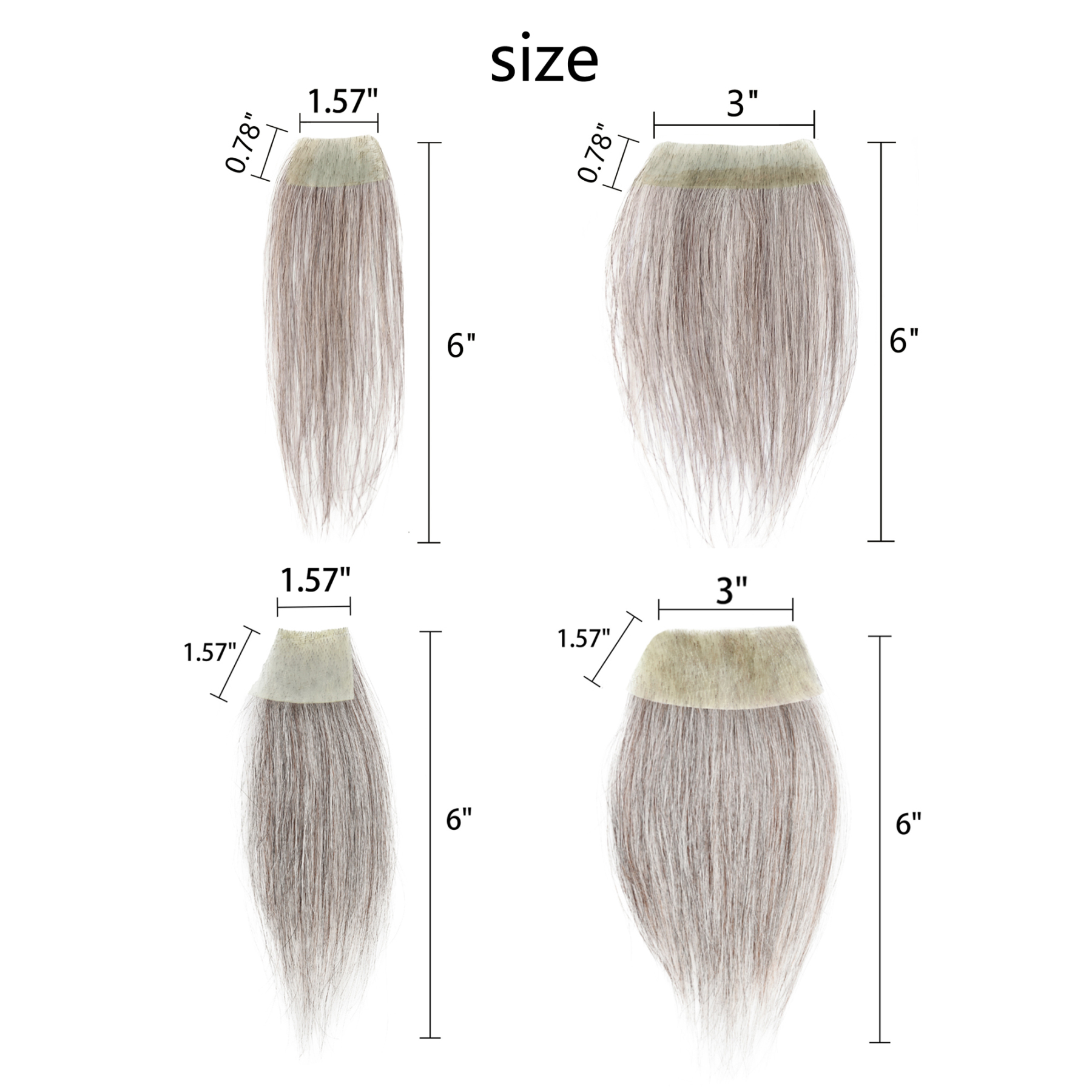 (70% Gray-Cinnamon Sugar) Meiverah Bolding Spot Accidental Burns Scar Human Hair Replacement for men women Hairline Loss Straight Tape in Replacement 