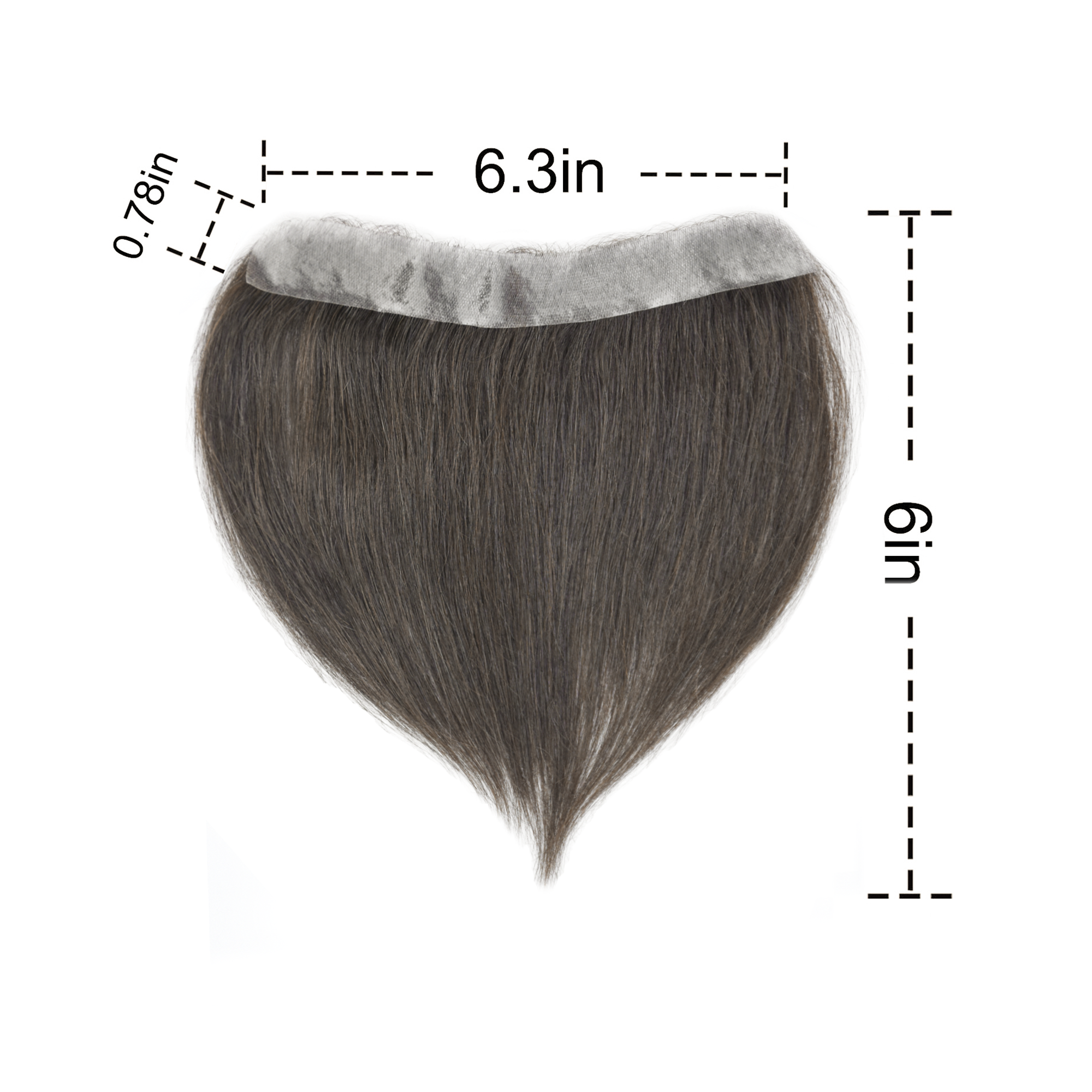 Meiverah Hair Frontal Hairpiece for Men Hair Extension Hairline Loss Straight Tape in Human Hair Toppers Replacement Toupee （#4）
