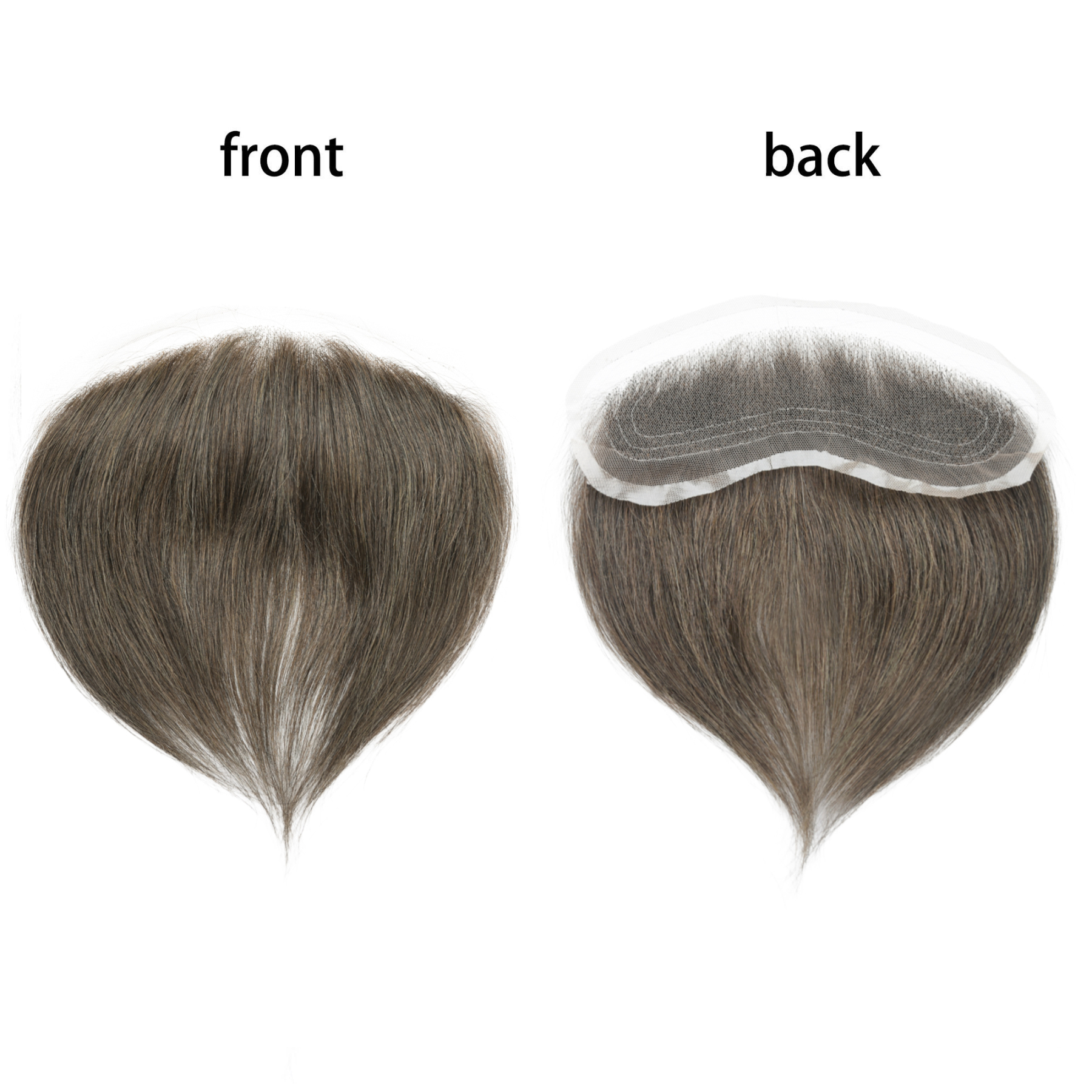 Meiverah Hair Frontal Hairpiece for Men Hand-tied Mono Base Hairline Human Hair Toppers Replacement Toupee（4#)