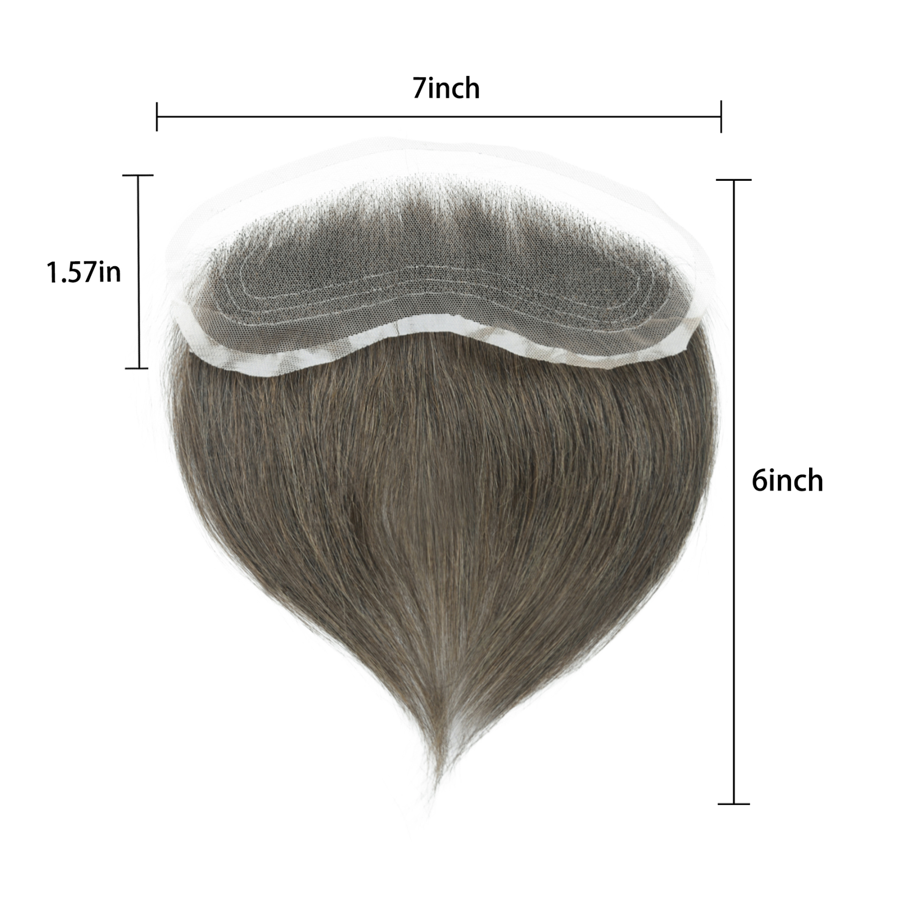 Meiverah Hand-Tied Mono Base Men's Hair System - Breathable, Realistic Hairline & Natural-Looking Hair Replacement（4#)