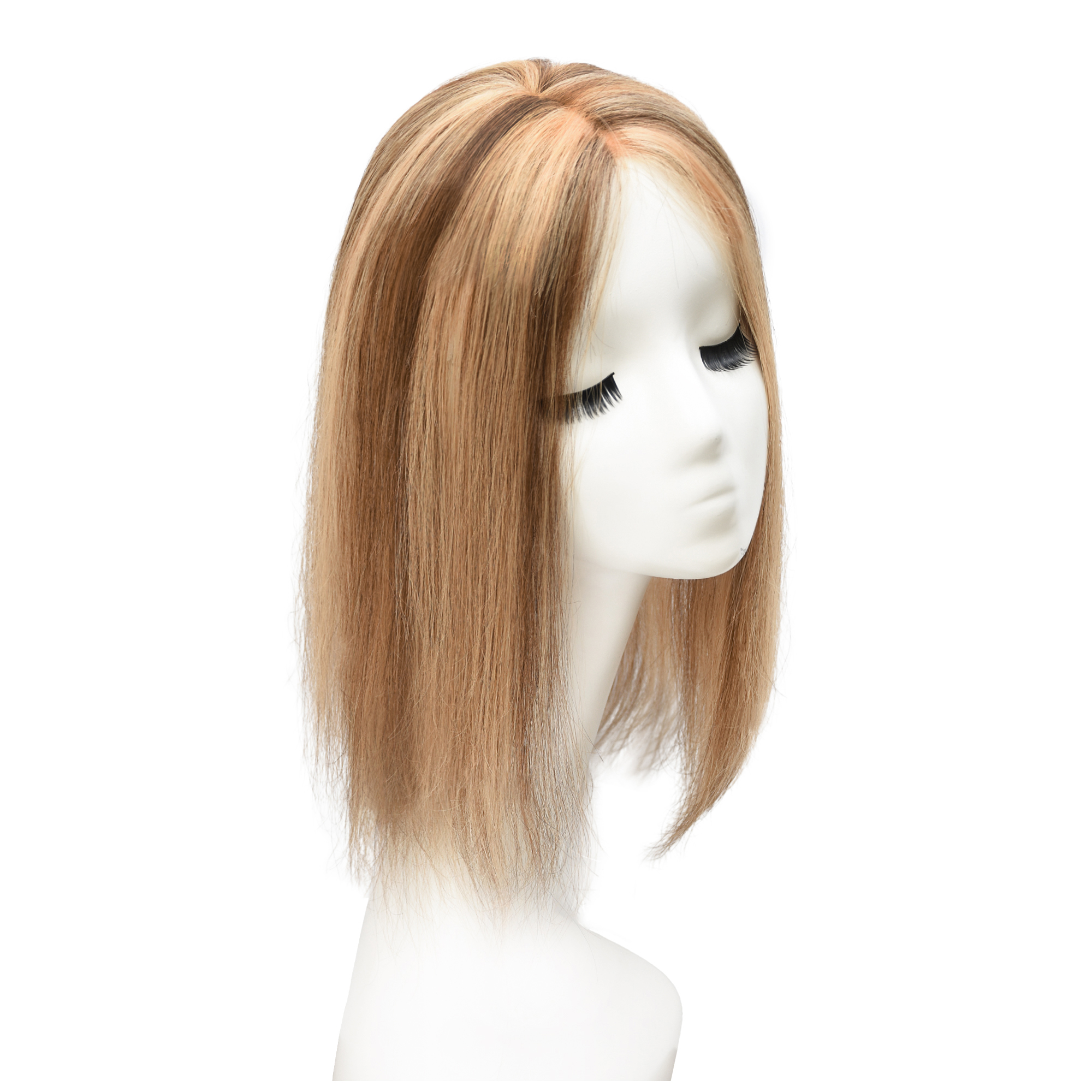 Meiverah Natural-Looking Handmade Full Hand-tied PU Mono Lace NO Bangs Clip-In Women Toupee -（P27/4#）
