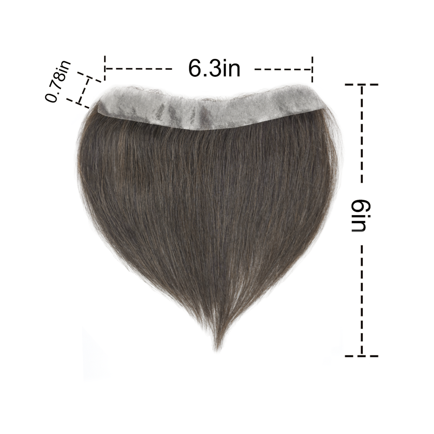 Meiverah Hair Frontal Hairpiece for Men Hair Extension Hairline Loss Straight Tape in Human Hair Toppers Replacement Toupee （#4）