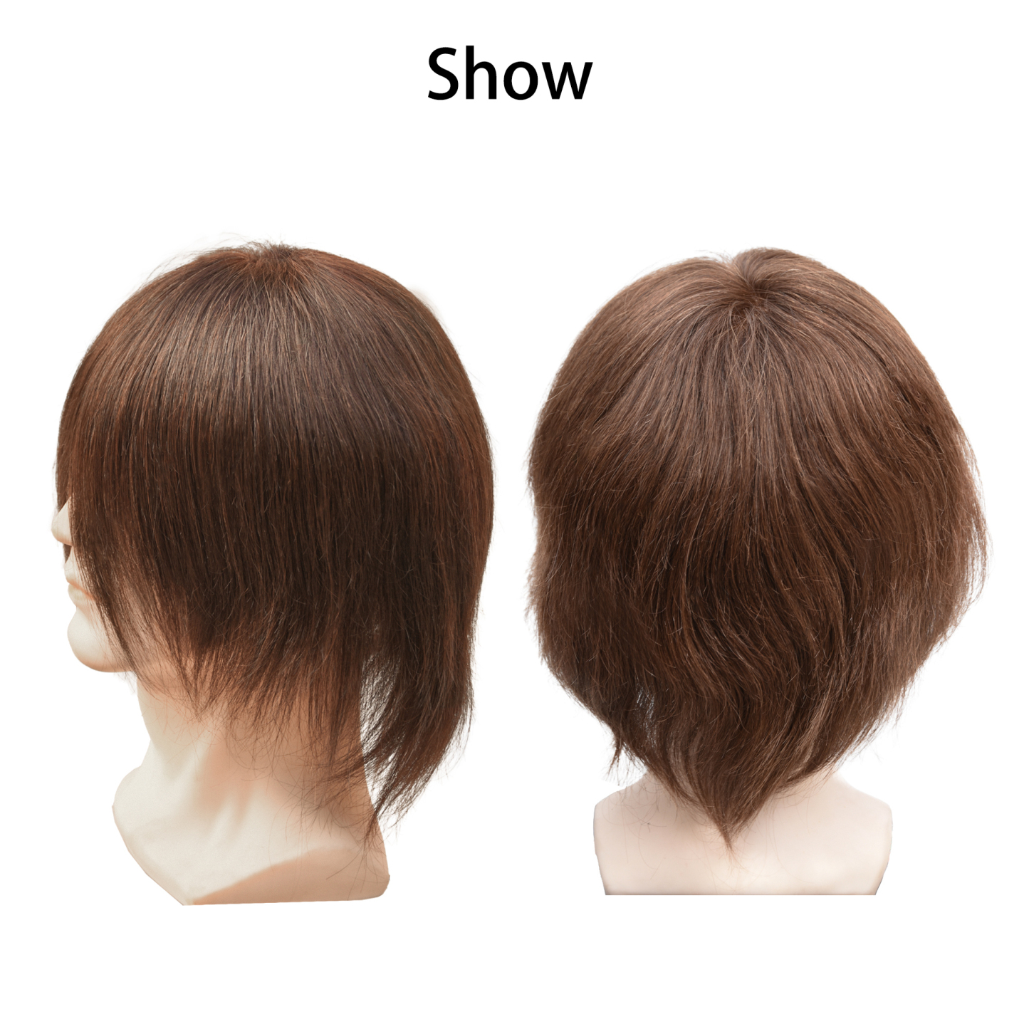 Meiverah Natural-Looking Handmade Full Hand-tied Mono Lace Men's Toupee - (4 Color)