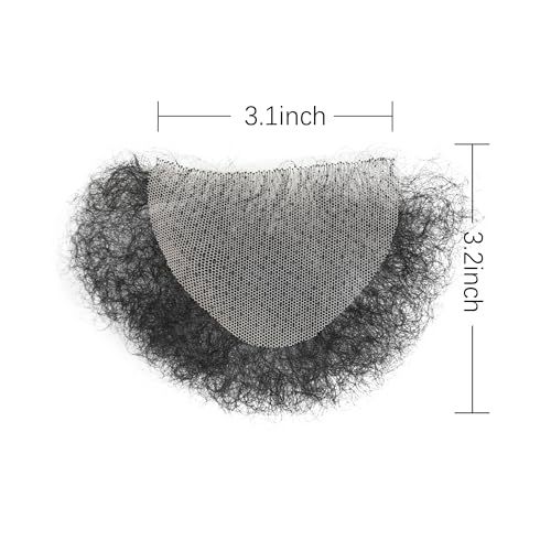 Meiverah Hair Fake Private Hair Handmade Biniki Hair Temprature Fiber Body Hair Adding Hair Volume (Natural Black)