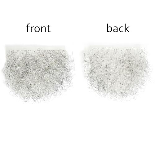 Meiverah Hair Fake Private Hair Handmade Biniki Hair Temprature Fiber Body Hair Adding Hair Volume (Pepper Salt )