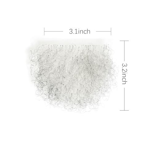 Meiverah Hair Fake Private Hair Handmade Biniki Hair Temprature Fiber Body Hair Adding Hair Volume (Pepper Salt )