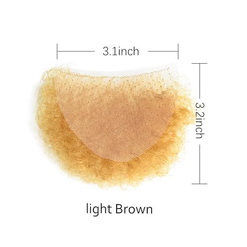 Meiverah Hair Fake Private Hair Handmade Biniki Hair Temprature Fiber Body Hair Adding Hair Volume (Light Brown)