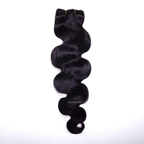 Clip in Body Wave Human Hair Extensions Copper Red Color Virgin Hair Double Weft(Jet Black)