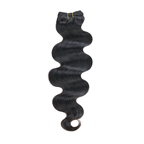 Prime Long 28 Inch Brazilian Wavy Clip in Hair Extension Human Hair Body Wave Clip in Hair Extensions Human Hair Full Head Brazilian Virgin Hair Double Weft 7Peices/set (Jet Black)