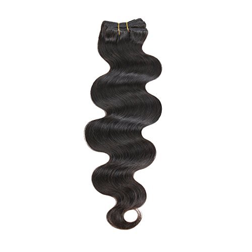 Prime Long 28 Inch Brazilian Wavy Clip in Hair Extension Human Hair Body Wave Clip in Hair Extensions Human Hair Full Head Brazilian Virgin Hair Double Weft 7Peices/set (Natural Black)