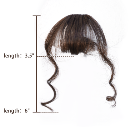 Meiverah's real-life hair clip-style wool curl bangs are fluffy and lightweight  suitable for women's everyday wear (dark brown)