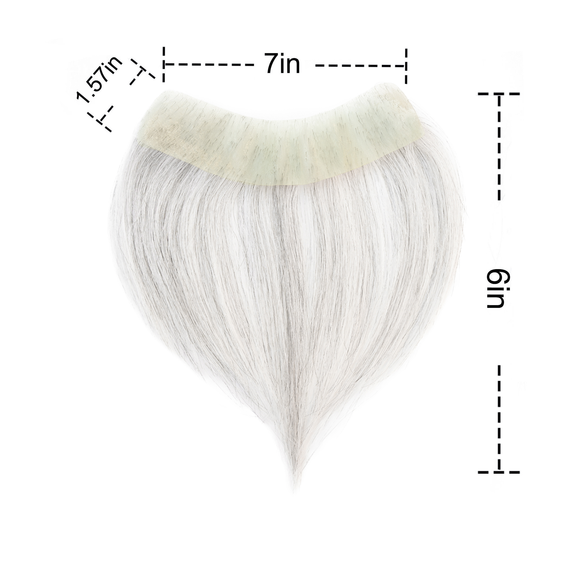 Meiverah Hair Frontal Hairpiece for Women Natural Black Hair Extension Hairline Loss Straight Tape in Human Hair Toppers Replacement Toupee （95% Gray-Pepper Salt）
