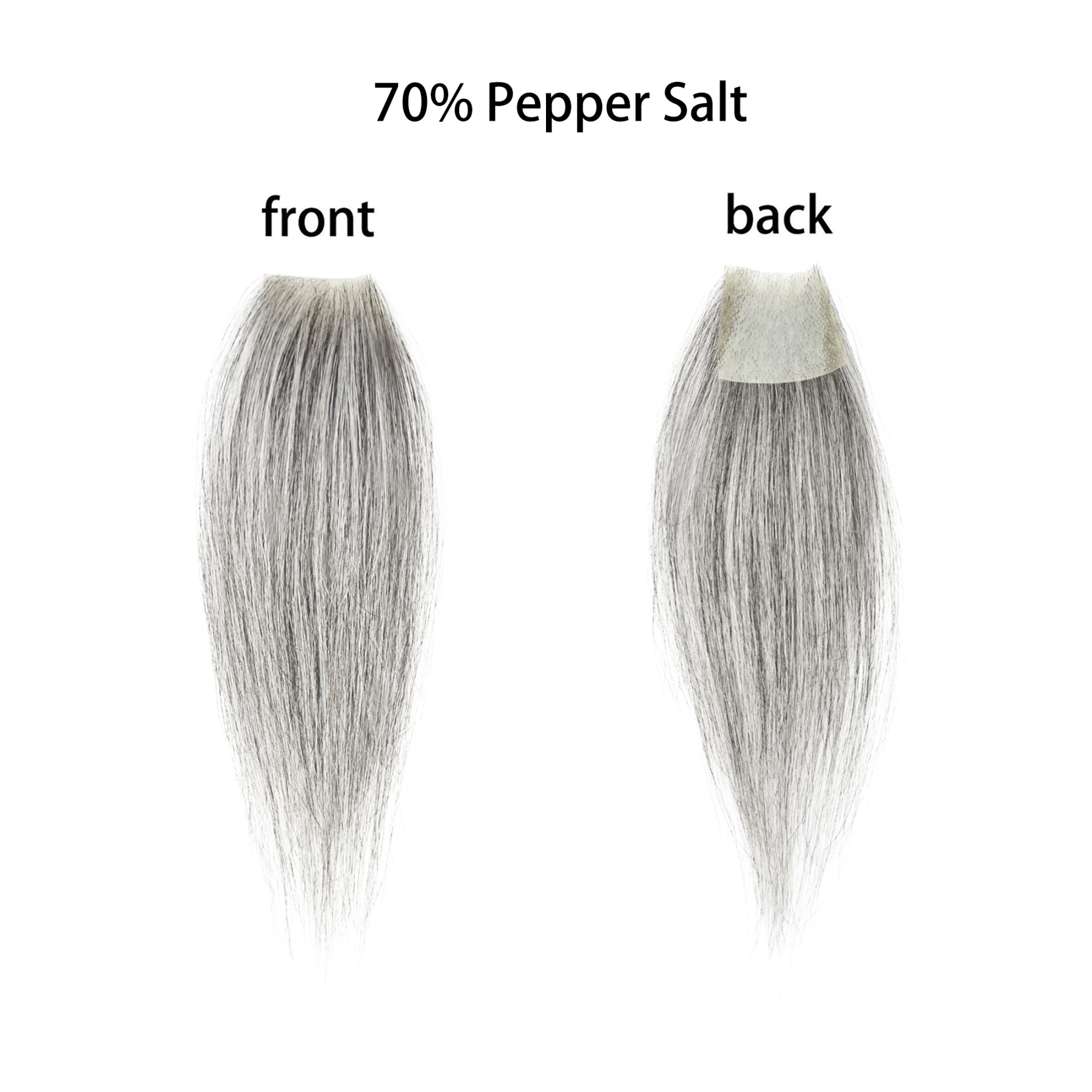 Meiverah Hair scar human hair replacement Accidental burns without hair for men Hairline Loss Straight Tape in Replacement Toupee (Pepper Salt)