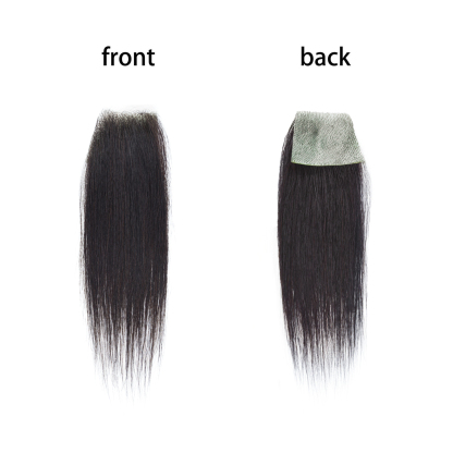 Meiverah Hair scar human hair replacement Accidental burns without hair for men Hairline Loss Straight Tape in Replacement Toupee (Natural Black)