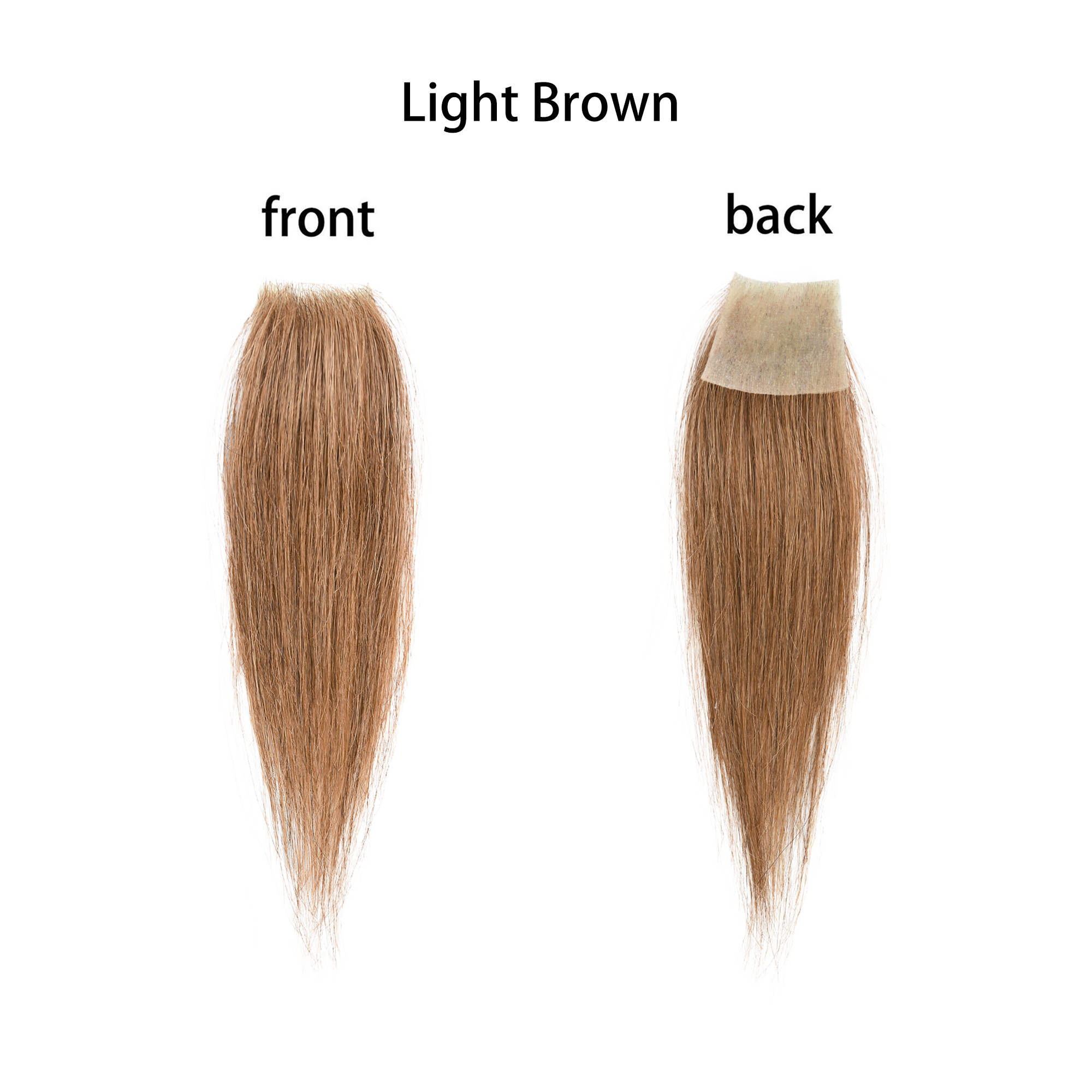 Meiverah Hair scar human hair replacement Accidental burns without hair for men Hairline Loss Straight Tape in Replacement Toupee  (Light Brown)