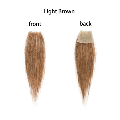 Meiverah Hair scar human hair replacement Accidental burns without hair for men Hairline Loss Straight Tape in Replacement Toupee  (Light Brown)