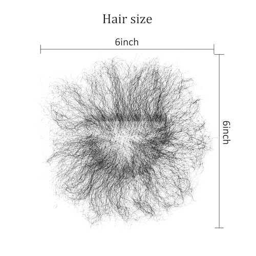 Meiverah Hair Handmade Men Fake Chest Hair Synthetic Hair Body Hair Adding Hair Volume Enhancement of Manliness(Natural Black)