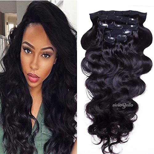 Prime Long 28 Inch Brazilian Wavy Clip in Hair Extension Human Hair Bo