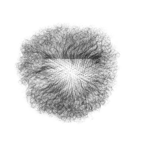 Meiverah Hair Handmade Men Fake Chest Hair Synthetic Hair Body Hair Adding Hair Volume Enhancement of Manliness(Natural Black)