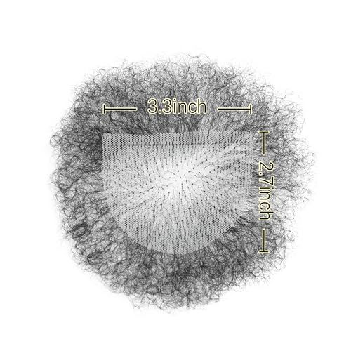 Meiverah Hair Handmade Men Fake Chest Hair Synthetic Hair Body Hair Adding Hair Volume Enhancement of Manliness(Natural Black)