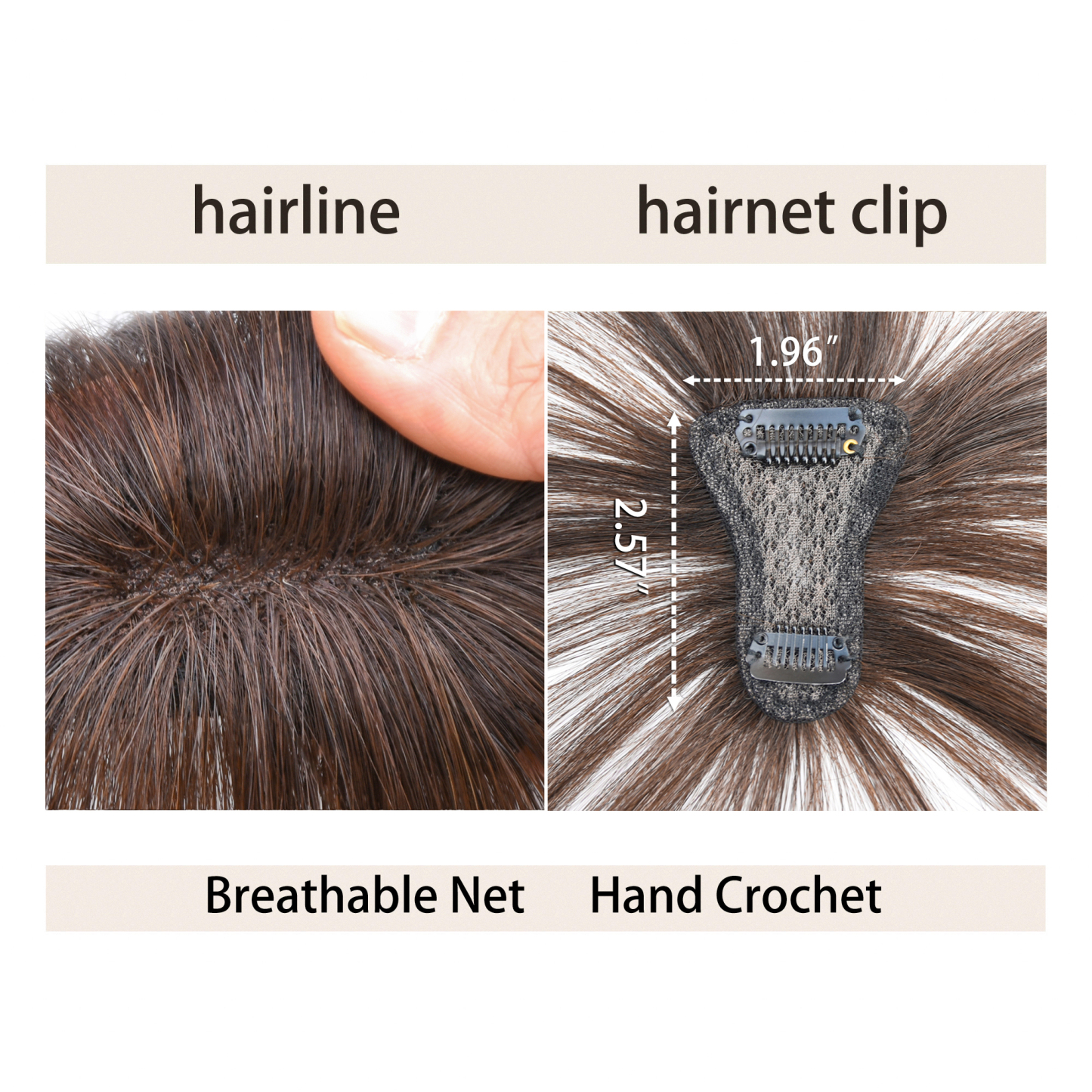 [Copy]Meiverah Hair Clip in Bangs Real Human Hair with high cranial top for volume Light and airy French bangs for women Clip On Air Bangs for Daily Wear (dark brown)