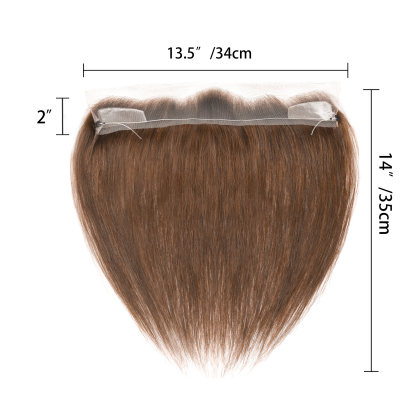 Meiverah Fishing Line Hand-Tied Mono Base Men's Hair System - Breathable, Realistic Hairline & Natural-Looking Hair Replacement（6#）
