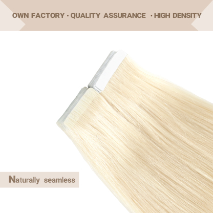 Meiverah Seamless Injected Hand-Tied Tape In Hair Extensions 20 Pcs/50 g Virgin Human Hair (#60)