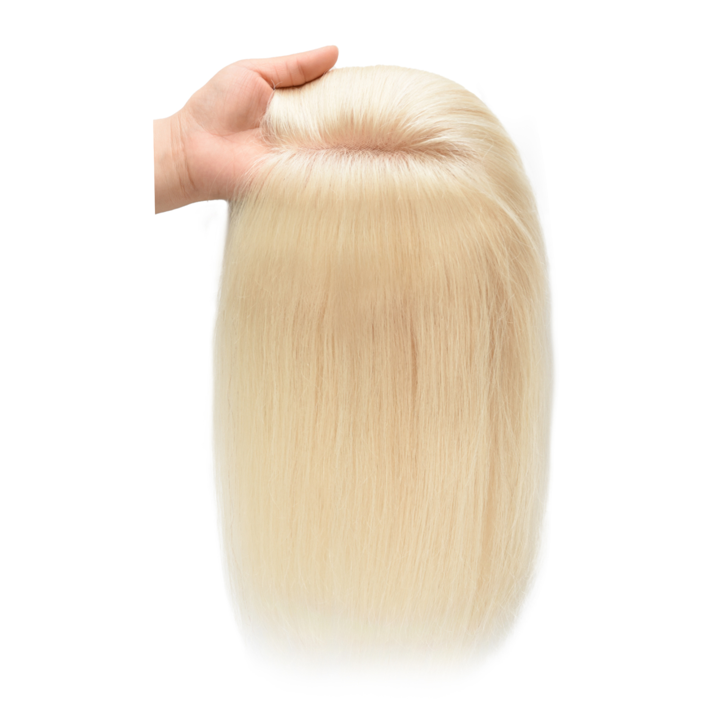 Meiverah Natural-Looking Handmade Full Hand-tied PU Mono Lace NO Bangs Clip-In Women Toupee -（613#）