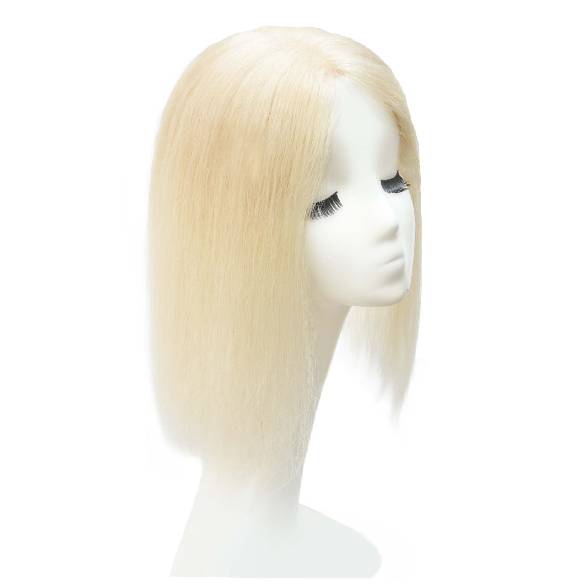 Meiverah Natural-Looking Handmade Full Hand-tied PU Mono Lace NO Bangs Clip-In Women Toupee -（613#）