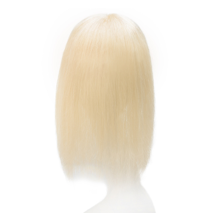 Meiverah Natural-Looking Handmade Full Hand-tied PU Mono Lace NO Bangs Clip-In Women Toupee -（613#）